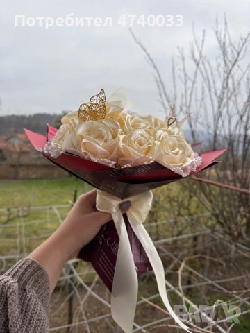 ПРОМОЦИЯ БЕЗПЛАТЕН БУКЕТ ОТ САТЕНЕНИ РОЗИ, снимка 2 - Подаръци за жени - 53973784