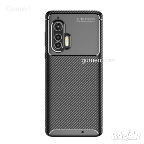  Motorola Moto Edge + Карбонов удароустойчив гръб , снимка 7 - Калъфи, кейсове - 30460348