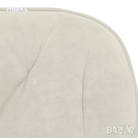 vidaXL Въртящ се офис стол, кремав, кадифе, снимка 7 - Столове за офис - 56147117