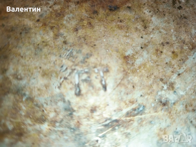 Стара бакърена тава с ПЕЧАТ, снимка 3 - Антикварни и старинни предмети - 52540116