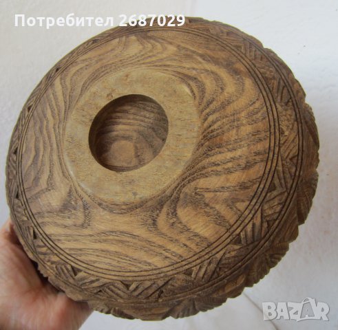 дървен съд купа копанка съд дърворезба, снимка 1 - Други - 29592294