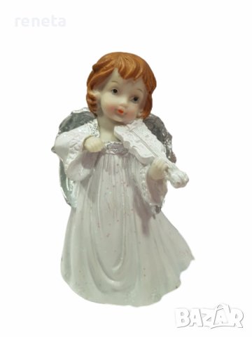 Статуетка Ahelos, Ангел с цигулка, Керамика, 15 см, снимка 1