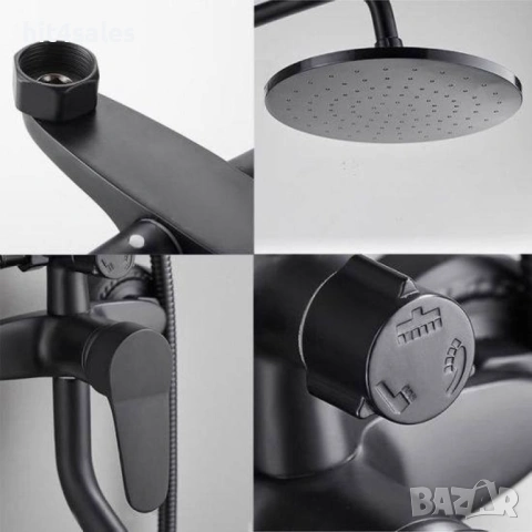Душ комплект, кръгла регулируема по височина душ система за баня, снимка 4 - Други стоки за дома - 54072581