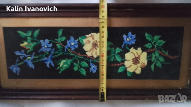 Стар гоблен антикварен , снимка 2 - Антикварни и старинни предмети - 53259518