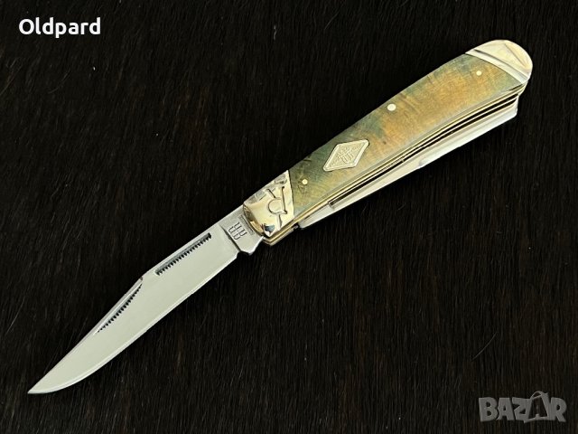 Колекционерски сгъваем нож с две остриета RR Trapper Artisan Wood. (RR1964), снимка 1 - Ножове - 42457545