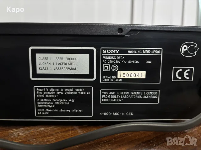 SONY MDS-JE510 Minidisc deck, снимка 9 - Декове - 56524643