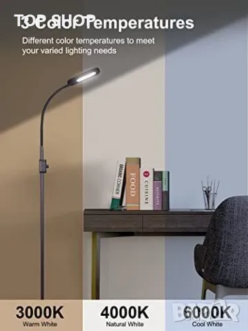 AUKEY LED подова лампа, 3 цветни режима и 20 димируеми нива, снимка 2 - Лампи за стена - 48490730