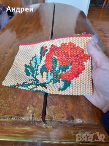 Старо мънистено портмоне #12, снимка 3 - Други ценни предмети - 49405280