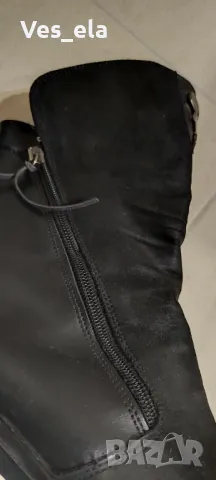 черни кожени ботуши с железни орнаменти , снимка 4 - Дамски ботуши - 48162068