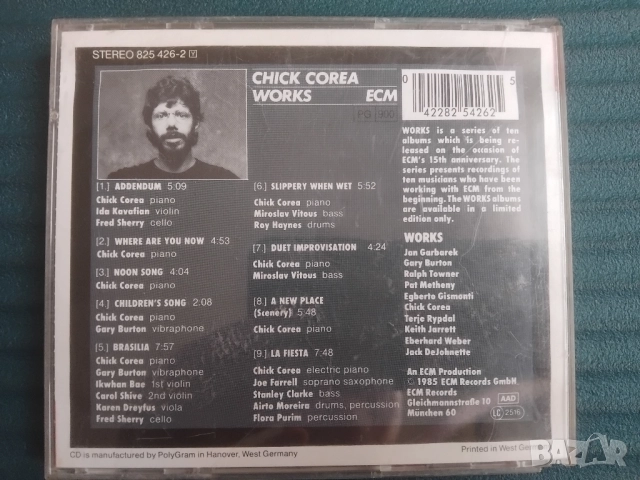 Chick Corea ‎– Works - оригинален диск JAZZ / Джаз, снимка 2 - CD дискове - 51947378