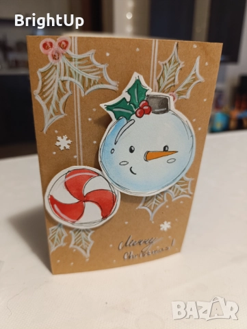 Ръчно рисувани картички, с плик 