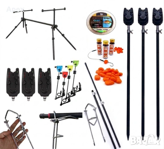 Светещи Обтегачи Суингери за Риболов.Електронен Сигнализатор Обтегач Swinger за Шаран.Стойка и Колче, снимка 18 - Екипировка - 54006417