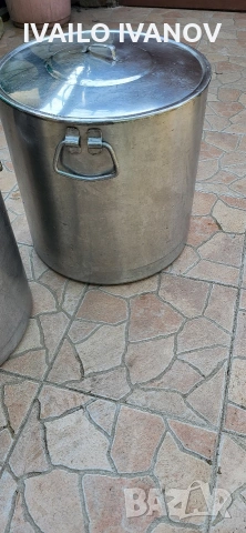 Казани 50литра на Хром Силистра 2бр дебела неръждавеика 2мм алпака , снимка 3 - Съдове за готвене - 54006482
