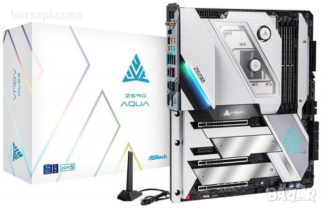 ASRock Z690 Aqua E-ATX, Sockel 1700 Intel Z690, 4x DDR5 up to 128 GB, снимка 1 - Дънни платки - 36800150