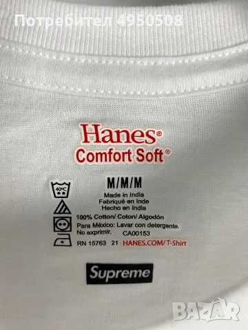 Тениска с къс ръкав „Supreme Hanes Comfort Soft Tee“, размер M, снимка 4 - Тениски - 56139528