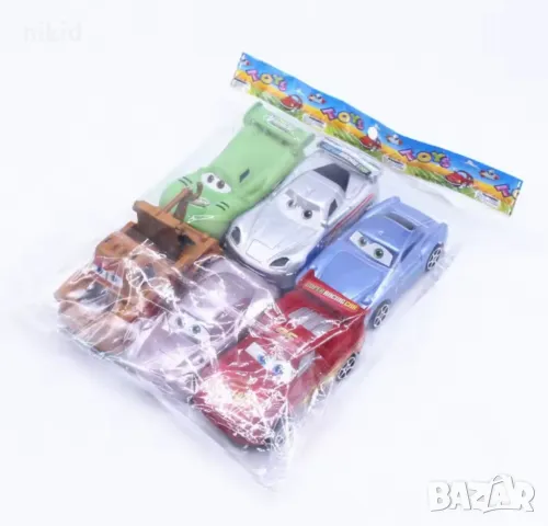 6 бр Макуин Маккуин колите McQueen cars пластмасови металик колички фигурки играчки фигурка торта , снимка 2 - Коли, камиони, мотори, писти - 49129217