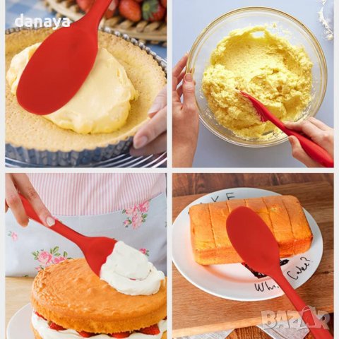 3493 Кухненска силиконова лъжица за готвене, 27 см, снимка 3 - Прибори за хранене, готвене и сервиране - 39545317