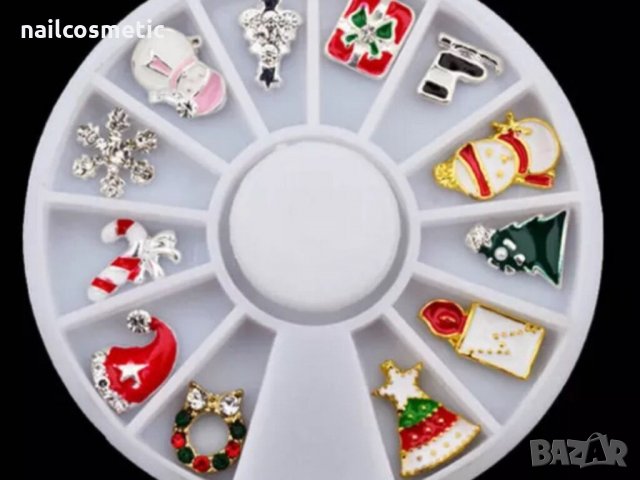 Коледни бижута за декорация на маникюр, снимка 3 - Продукти за маникюр - 23676915