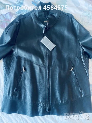 Мъжко кожено яке Emporio Armani , снимка 5 - Якета - 51597419