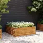 vidaXL Градинска повдигната леха 100x100x36 см кортенова стомана, снимка 2
