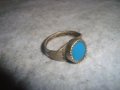 ВЪЗРОЖДЕНСКИ САЧАНЕН МАЙСТОРСКИ ПРЪСТЕН с ШЛИФОВАН ЕСТЕСТВЕН ТЮРКОАЗ РЪЧНА ИЗРАБОТКА 18-19 ВЕК 27805, снимка 11