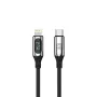 LCD кабел USB-C – Lightning, 27W, 1.0 м, черен – Forever, снимка 1