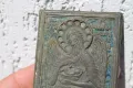Стара бронзова икона с емайл , снимка 2