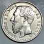 Монета Белгия 1 Франк 1887 г. Леополд II