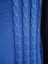 Блуза плетиво турско синьо с джобче, снимка 2