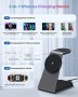 3 в 1 Нова стойка зарядно за телефон слушалки часовник Магнитна станция iPhone iWatch, снимка 2