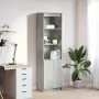 vidaXL Висок шкаф, Бетонно сиво, 50x35x180 cм инженерно дърво, снимка 2