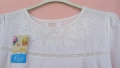 Стилни дамски бели памучни и кенарени блузи с бродерии без бродерия., снимка 10