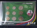 Комплектен сет - Полша 2005-2011 от 9 монети + медал - Европейско първенство по футбол 2012, снимка 1 - Нумизматика и бонистика - 44422377