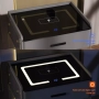 Интелигентно нощно шкафче Smart Heater Led, безжично зареждане, сив, снимка 2