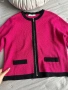 ZARA цикламена жилетка с цип от фина плетка, снимка 1