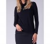 Дамска черна поло блуза марка Kabelle - 2XL, снимка 1 - Блузи с дълъг ръкав и пуловери - 37774827