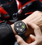 BINBOND Wheel Black Green – мъжки спортен часовник с въртяща джанта, снимка 3