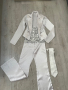 Сатенен бял костюм размер XS, снимка 1 - Костюми - 44665450