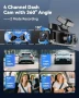 Нова Камера за кола 4CH 360° WiFi IR нощна визия + 64GB Dashcam автомобил, снимка 3