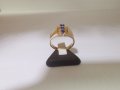 Златен пръстен с лилав аметист , снимка 1 - Пръстени - 30283686
