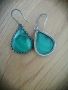 Обеци от малахит сребърни, снимка 2
