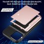 Нов защитен калъф розов кейс гръб за iPhone 13 Айфон с Поставка за карта, снимка 7