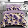 Флорален спален комплект с ластик 100% памук 200x230 / 180x200, снимка 10