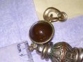 ОРНАМЕНТИРАНО ПОСРЕБРЕНО МЕДНО ЕТНОГРАФСКО УКРАШЕНИЕ с ТОПЕН КЕХЛИБАР и РАЗНОЦВЕТНО КРИСТАЛЧЕ 34658, снимка 9