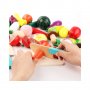 3545 Игра с дървени плодове и зеленчуци с магнити, снимка 3