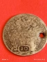 Сребърна монета 10 кройцера 1770г. Мария Терезия Австрия за КОЛЕКЦИЯ 52948, снимка 8