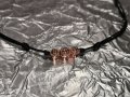 Дамски луксозен гердан Чокър от сребро с розово злато Rose gold choker, снимка 5