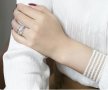 Нежен дамски пръстен с фини циркони, снимка 2
