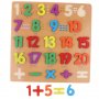 2575 Детски дървен пъзел с числа от 1 до 20 и математически знаци на поставка, снимка 8