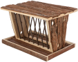 Дървена хранилка за сено, трева и лакомства за Гризачи 40 х 22 х 30 см. - Модел: 61805, снимка 2